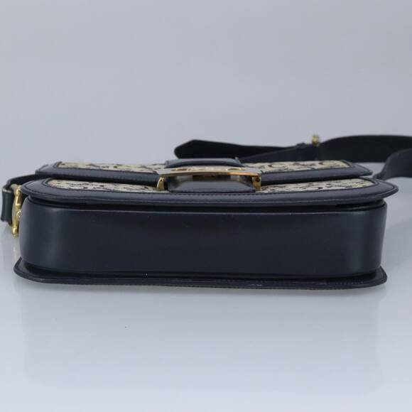 CELINE C Saluki Shoulder Bag Canvas Navy - Picture 9 of 13